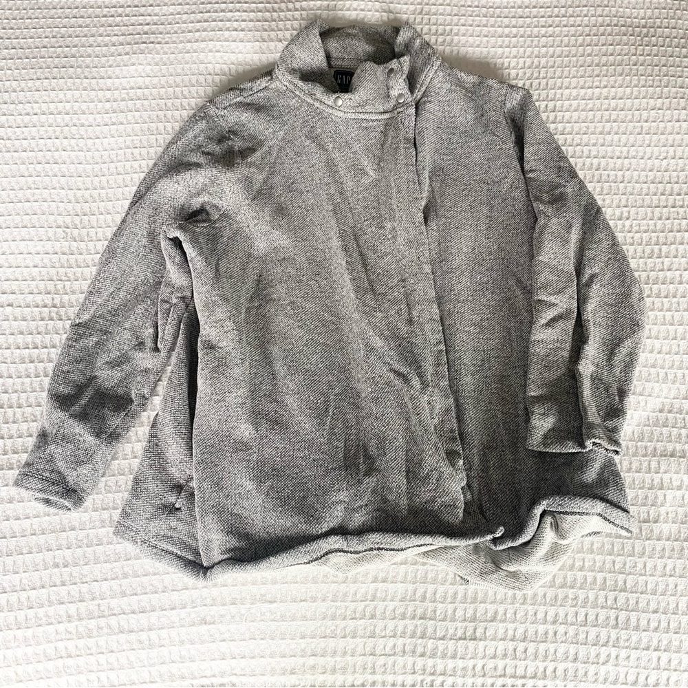 GAP maternity nursing snap front sweater top Heather grey size XXL